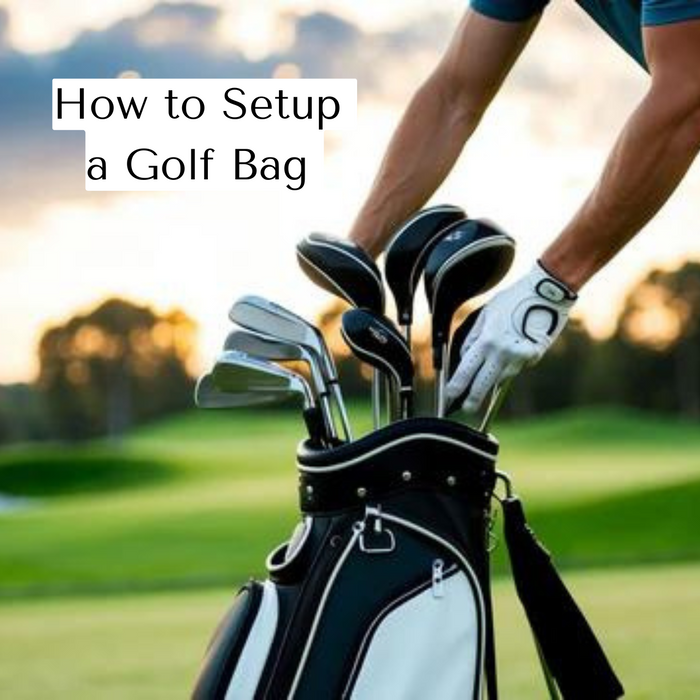 person organizing their golf bag and optimizing for perfect set up